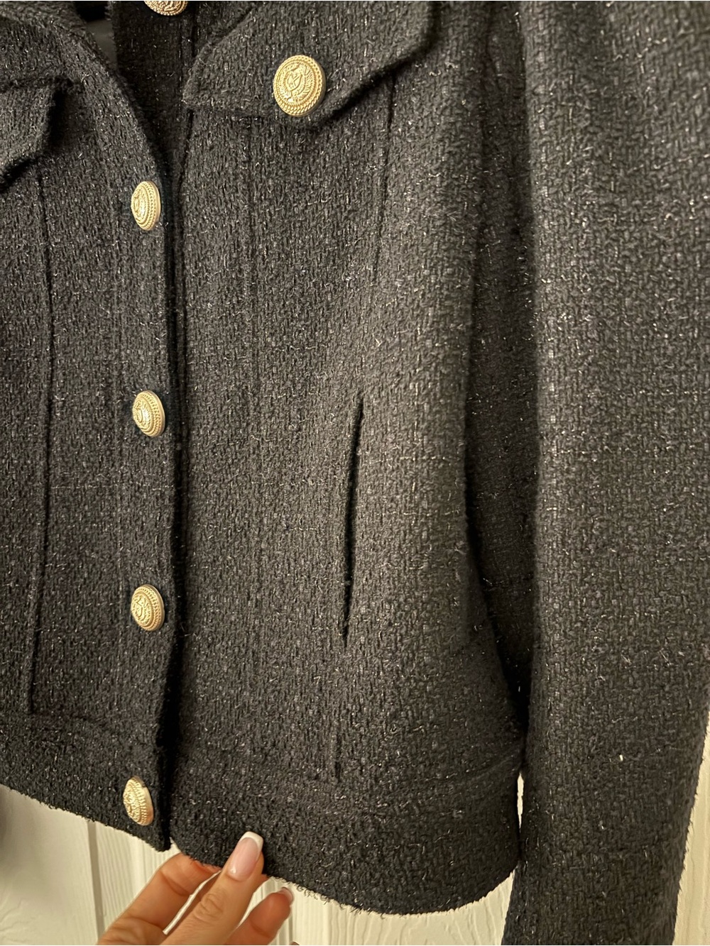 🖤 Generation Love New York Black Tweed Trucker Jacket 🖤 - Picture 6 of 7